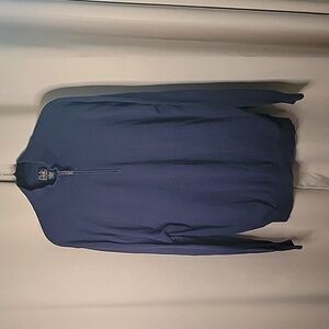 Jos A Bank Mens Pullover Sweater Quarter Zip Deep Navy Blue